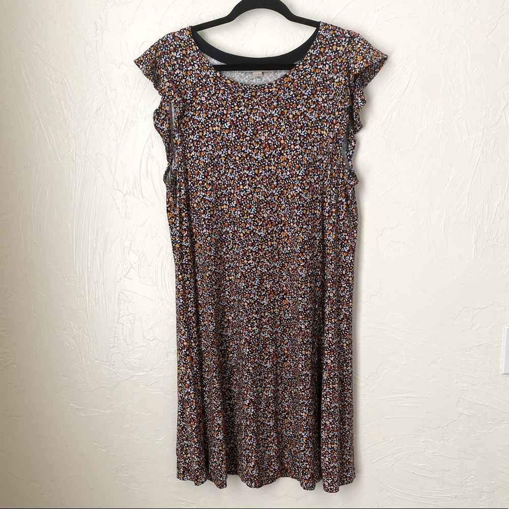 Loft ruffle sleeve swing floral dress▪️ size 16/18